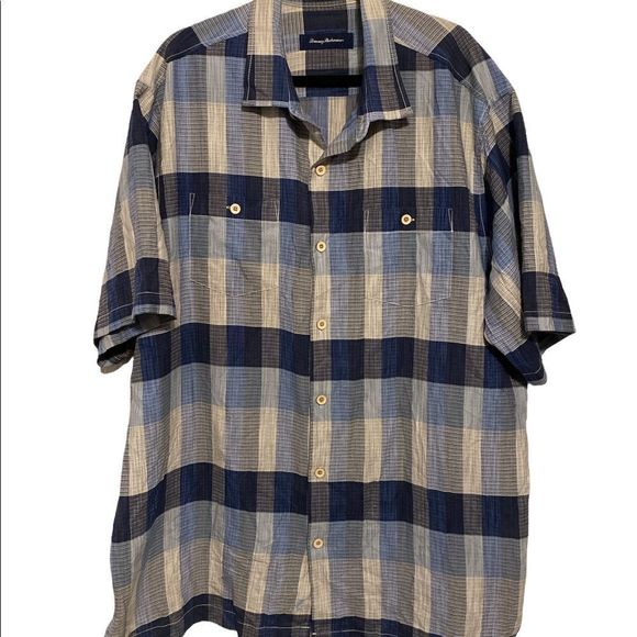 Tommy Bahama Plaid Button Up Shirt - Picture 1 of 4